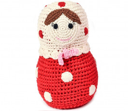 Knuffel Babushka Anne Claire Petit, Rood-3