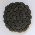 Vilten onderzetter pebble bolletjes - grijs - 1